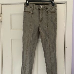 American Eagle Army Green High Rise Jegging Size 2